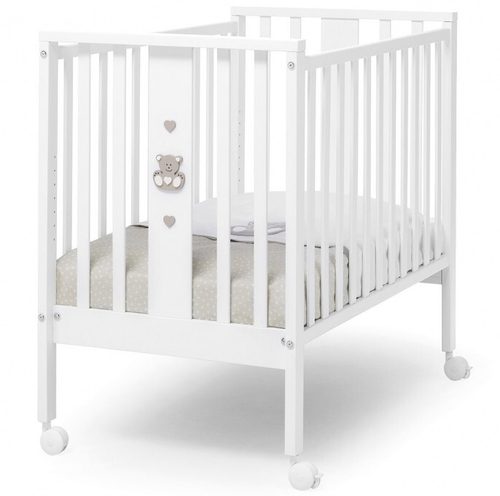 Детская кровать Erbesi Charly 110х65,5 мини белый/песочный