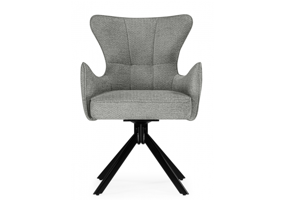 Стул на металлокаркасе Woodville Atlanta gray, black крутящийся, ножки черные