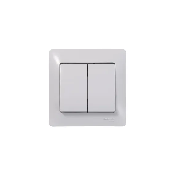 Выключатель 2-кл. СП Glossa 10А IP20 (сх. 5) 10AX механизм бел. SE GSL000151