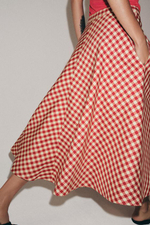 ZW COLLECTION Юбка в клетку с воланами - ZARA