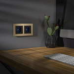 Розетка с подсветкой (черный матовый)