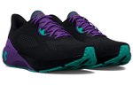 Under Armour HOVR Machina 3 CN solid color sports comfort fabric shock absorption non-slip wear-resistant low-cut casual running shoes men's black and purple domestic version