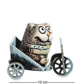 КоКо Шамель KK-682 Фигурка «Кот на мотоциклетке» шамот