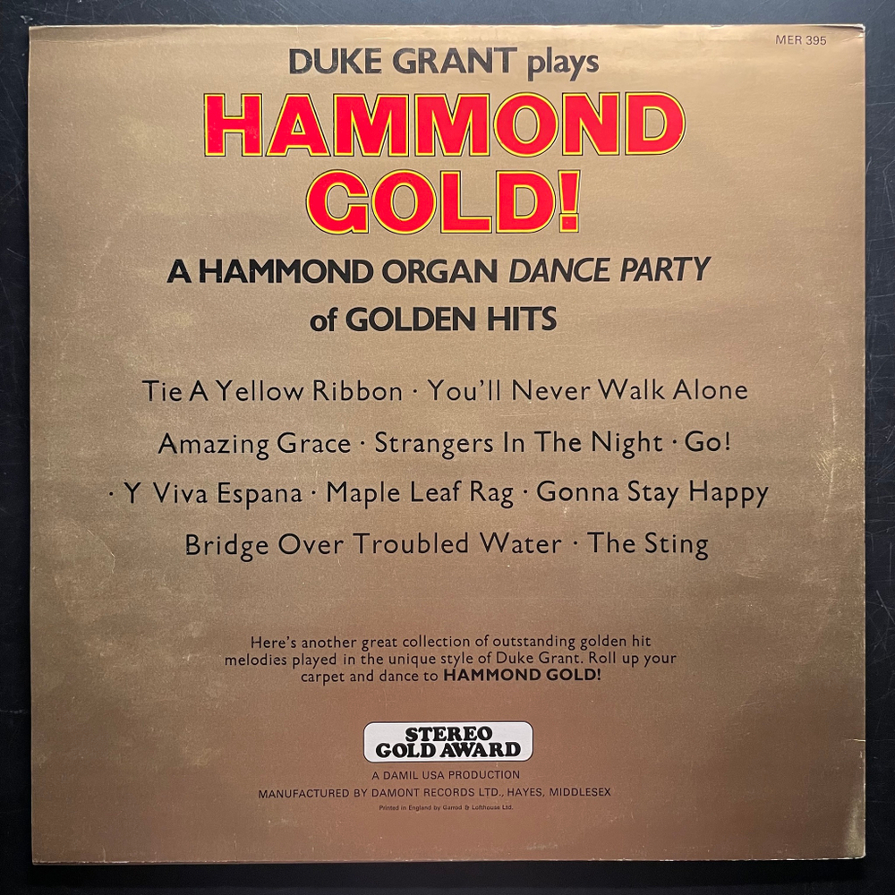 Duke Grant ‎– Hammond Gold! (Англия 1975г.)