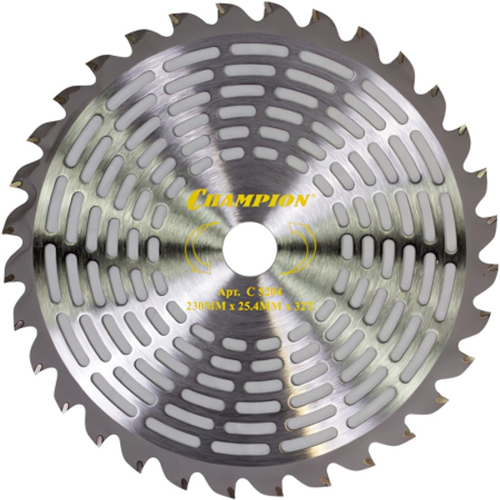 Нож CHAMPION Super Light 32 зубчатый d=230*25,4mm твердосплавные зубцы   C5204