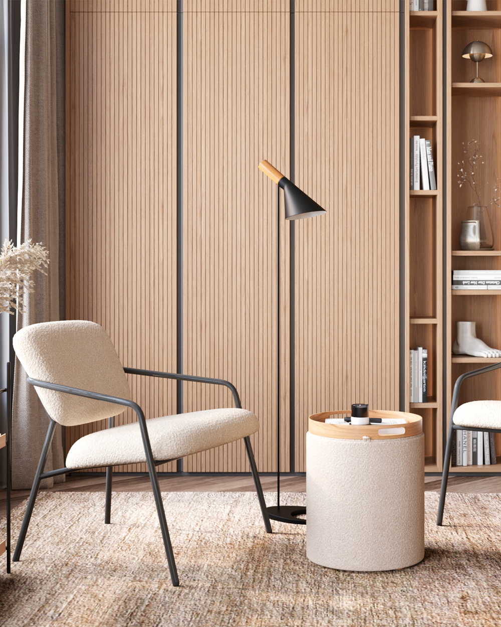 Кресло лаунж Rooney белый