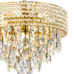 Люстра подвесная 8x40Вт Е14, металл/хрусталь, золото/прозрачный