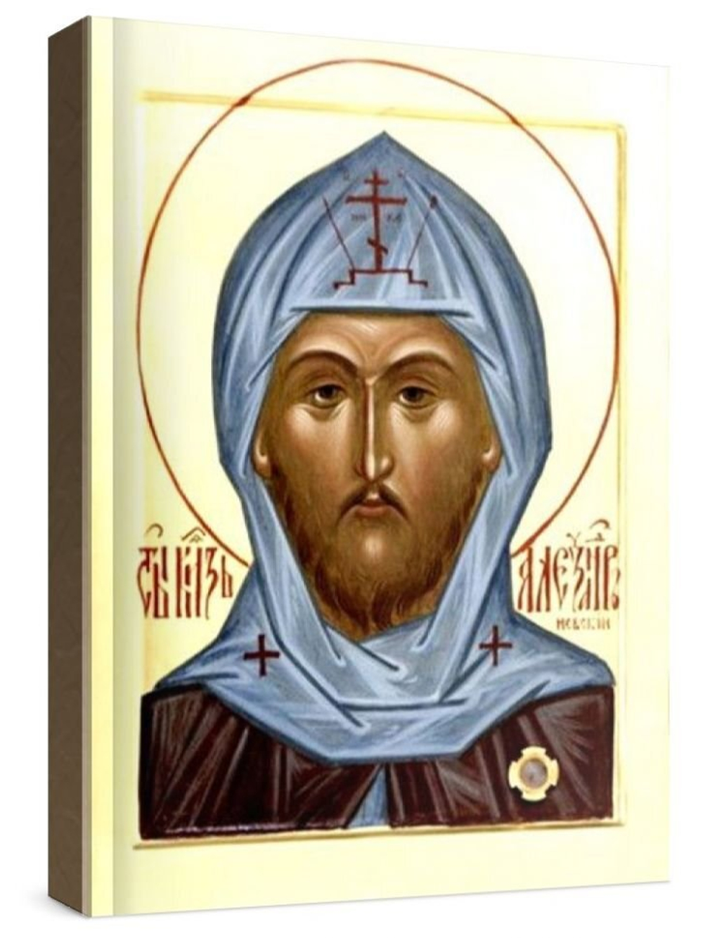 Александр Невский (рукописная икона)