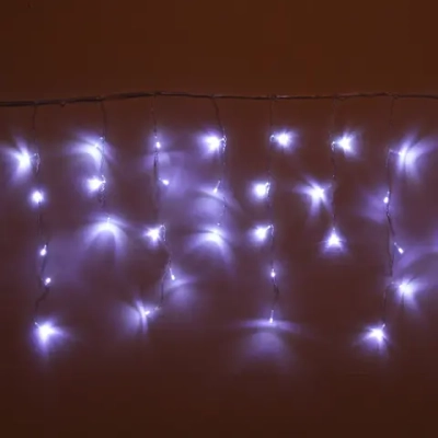 Гирлянда для дома «Кристаллы» 16,0 м 180 ламп LED черный пров.,8 реж.,IP-40, Теплый белый - без упаковки