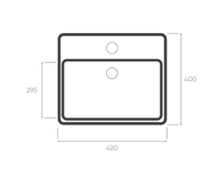 Накладная раковина-чаша Bronze de Luxe Golden Deer, 400x420x155