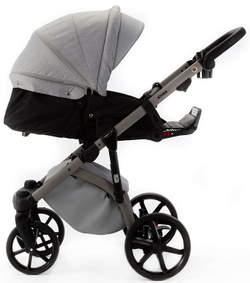 Детская коляска Adamex Nola Natura 2 в 1 N-9-MOON (СВ.СЕР + СВ.СЕР. КОЖА)