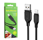 Кабель USB - Lightning BOROFONE BX42 Silicone (черный) 1м