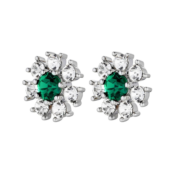 Серьги Dyrberg Kern AUDE SS EMERALD GREEN / CRYSTAL 430042