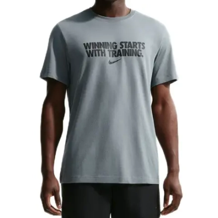 Теннисная футболка Nike Dri-Fit Winning - smoke gray/black