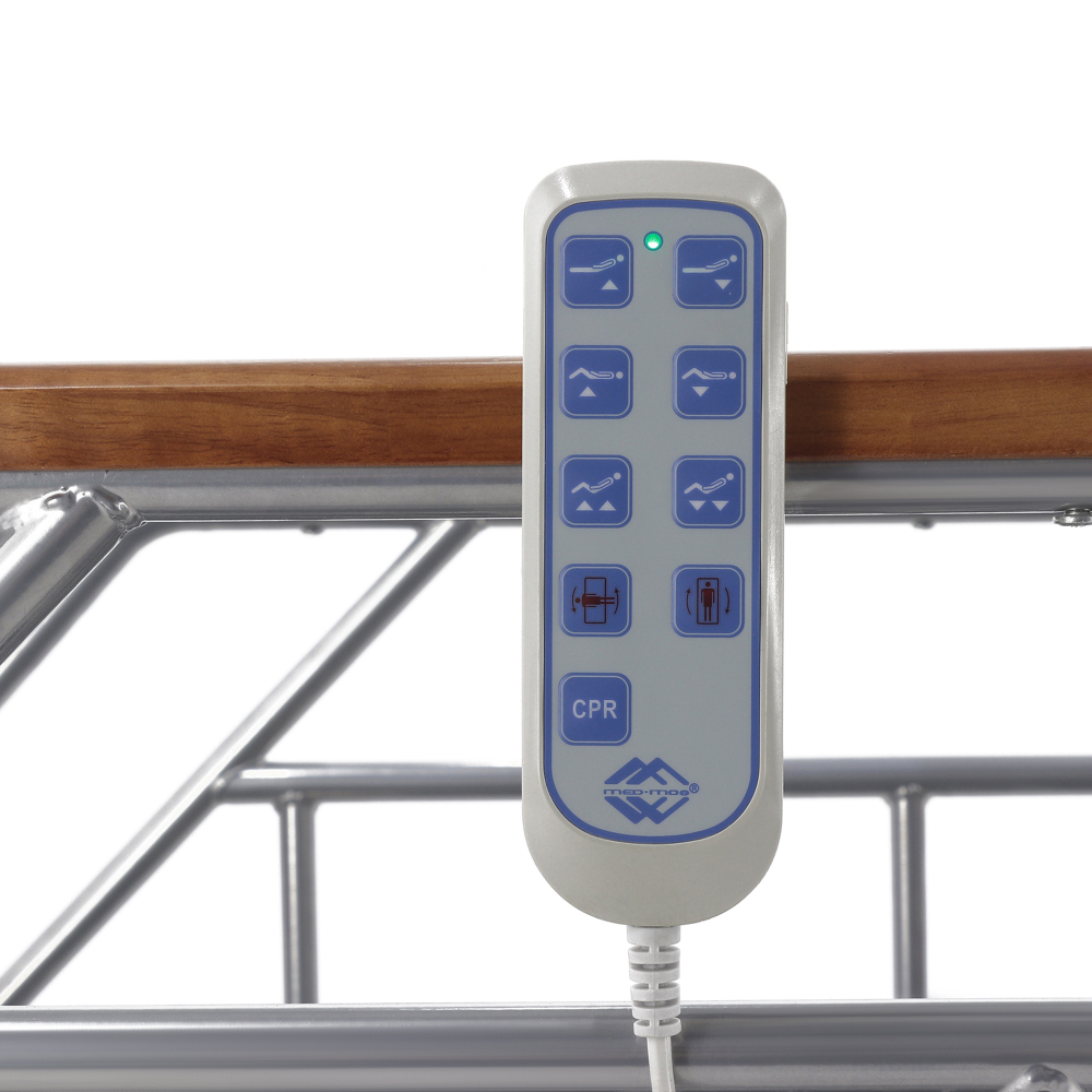 Кровать электрическая MED-MOS DB-2B с поворотным креслом в левую сторону (коричневый)