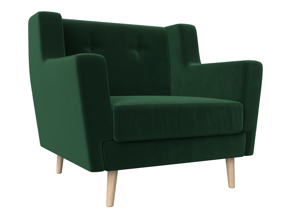 Кресло Брайтон, Зеленый, Велюр, 108867