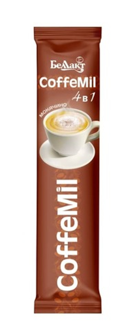 Напиток быстрорастворимый "CoffeMil" 4 в 1 с кофе, какао и молоком 14г. Беллакт
