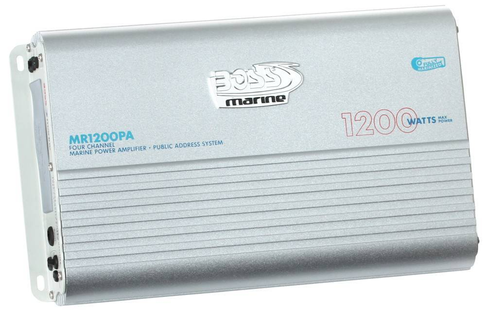 Усилитель с системой оповещения Boss Audio MR1200PA, 1200 Вт, 4 канала
