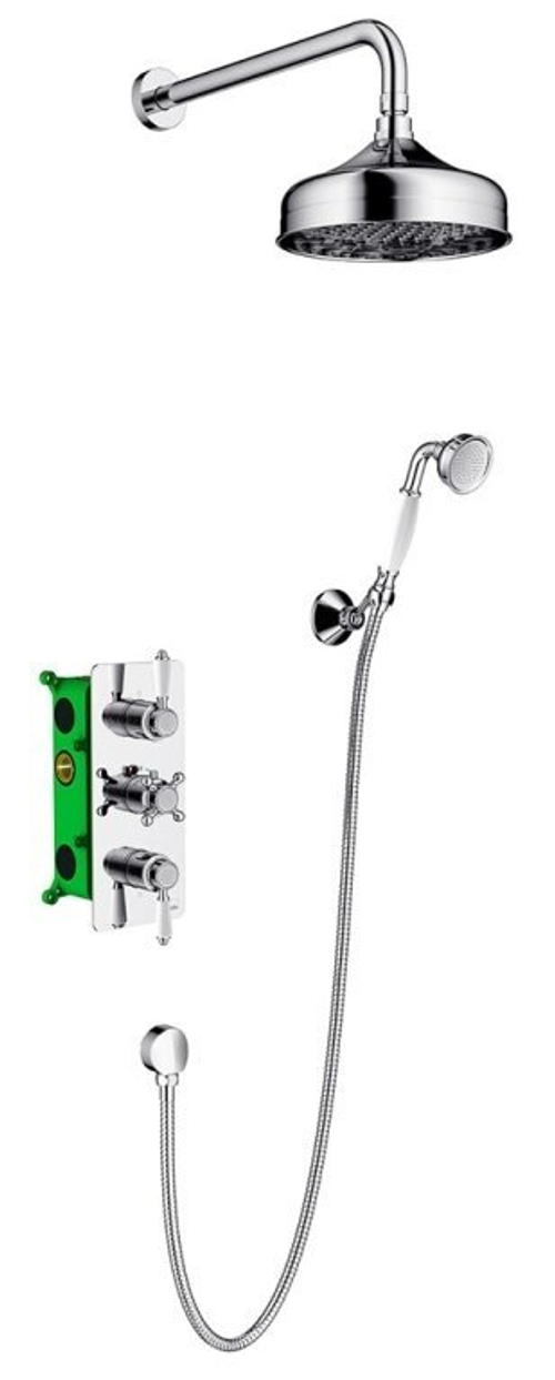 Душевой комплект Timo Nelson SX-1390/00SM chrome, 2-х режимная, с термостатом, хром