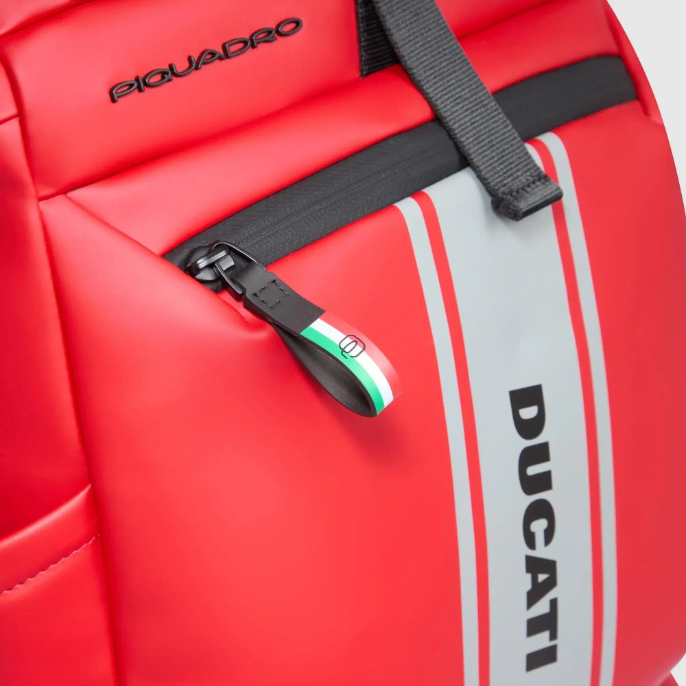 Рюкзак ролл-топ из полиуретана Piquadro Ducati/Rosso