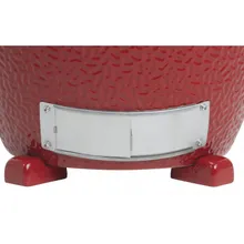 Керамический гриль Kamado Joe Classic II Stand-Alone, 46 см (красный), на столе из дуба