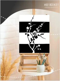 Картина по номерам черно-белая