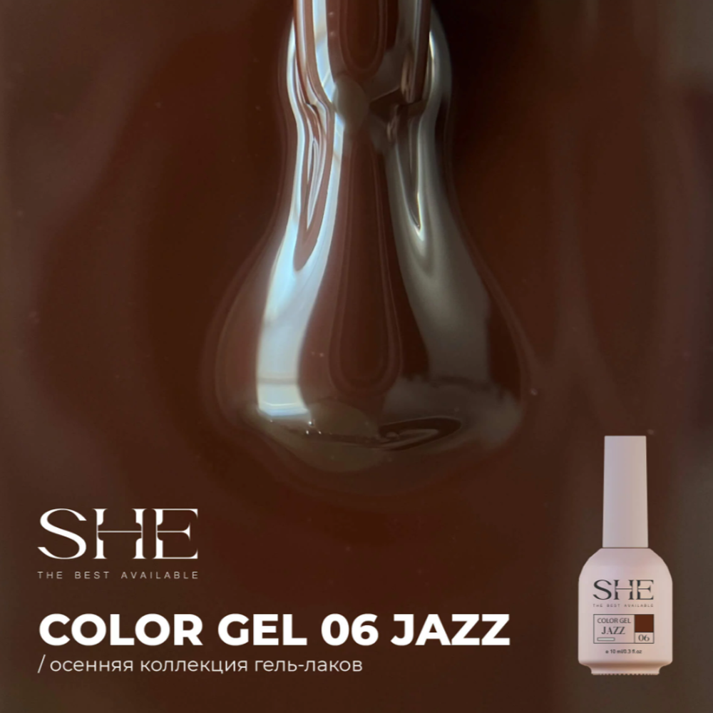 Гель-лак SHE, JAZZ 06 10 ml