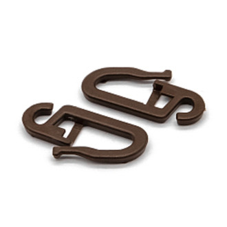 Крючок шторный h-26мм пластик, коричневый, 100 шт