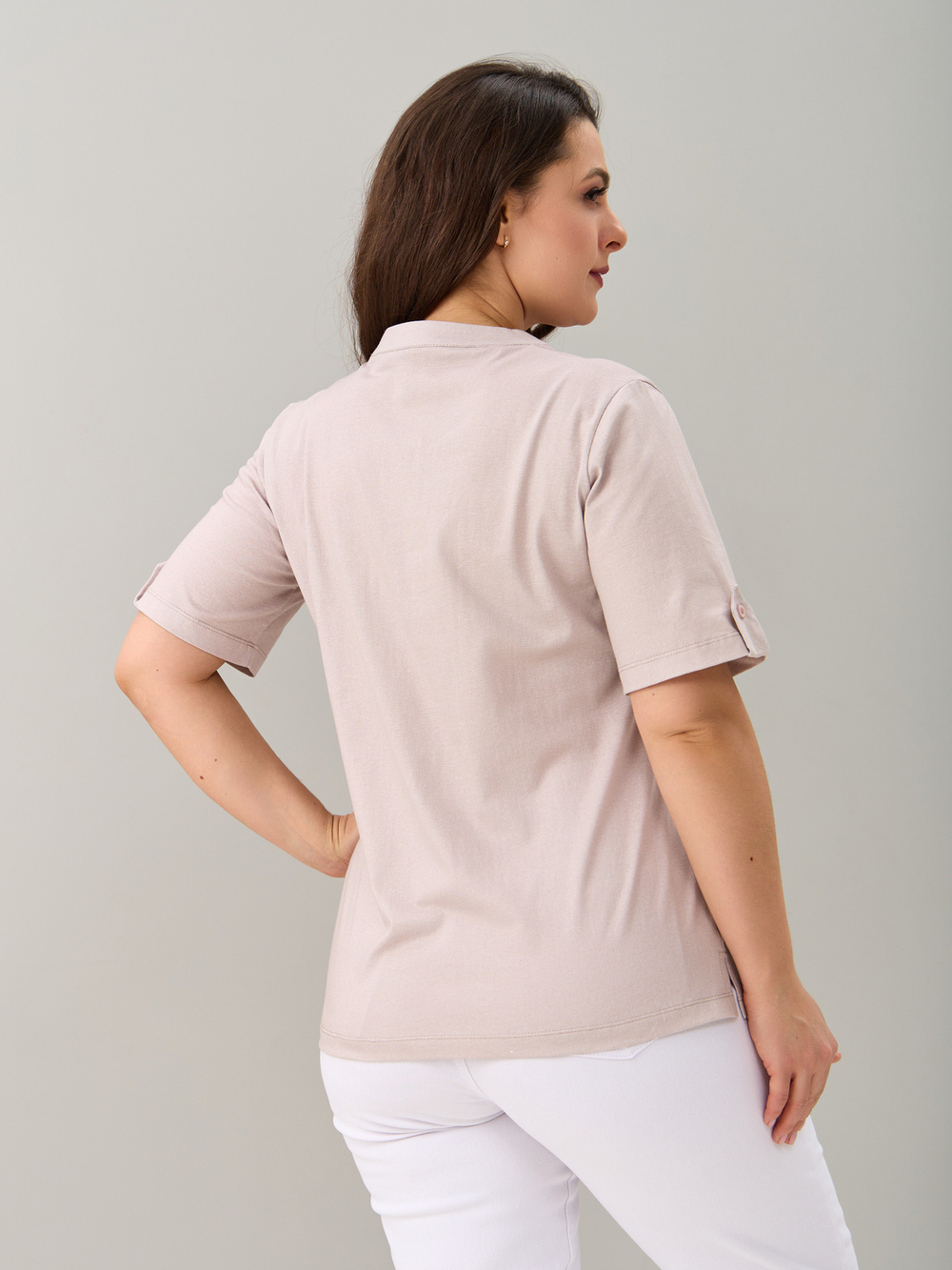 Блузка БЛ-122/бежевыйрогожка