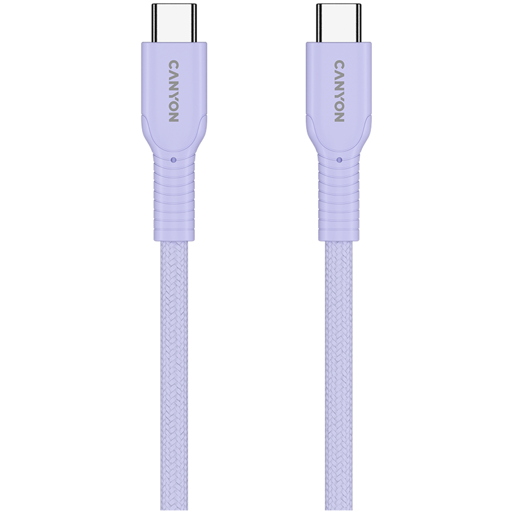 CANYON cable OnWire 60CL C-C 60W COLOR Braided 1m Purple