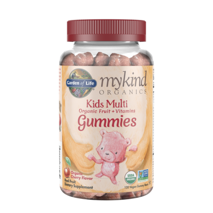 Garden of Life, Детские мультивитамины, mykind Organics Kids Multi cherry flavour, 120 мармеладок