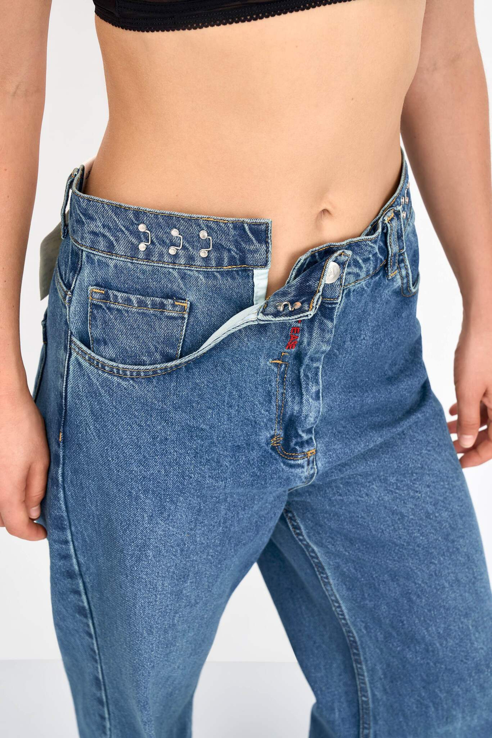 Джинсы женские свободные синие Woman Jeans Loose Fit Jeans DARK Blue