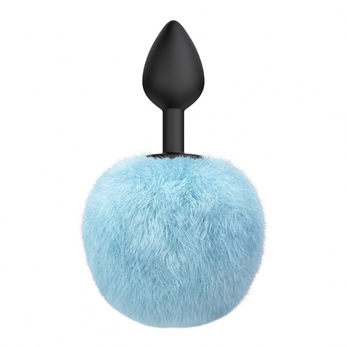 Анальная пробка 15см с хвостом Lola Games Emotions Fluffy Blue 4017-03lola