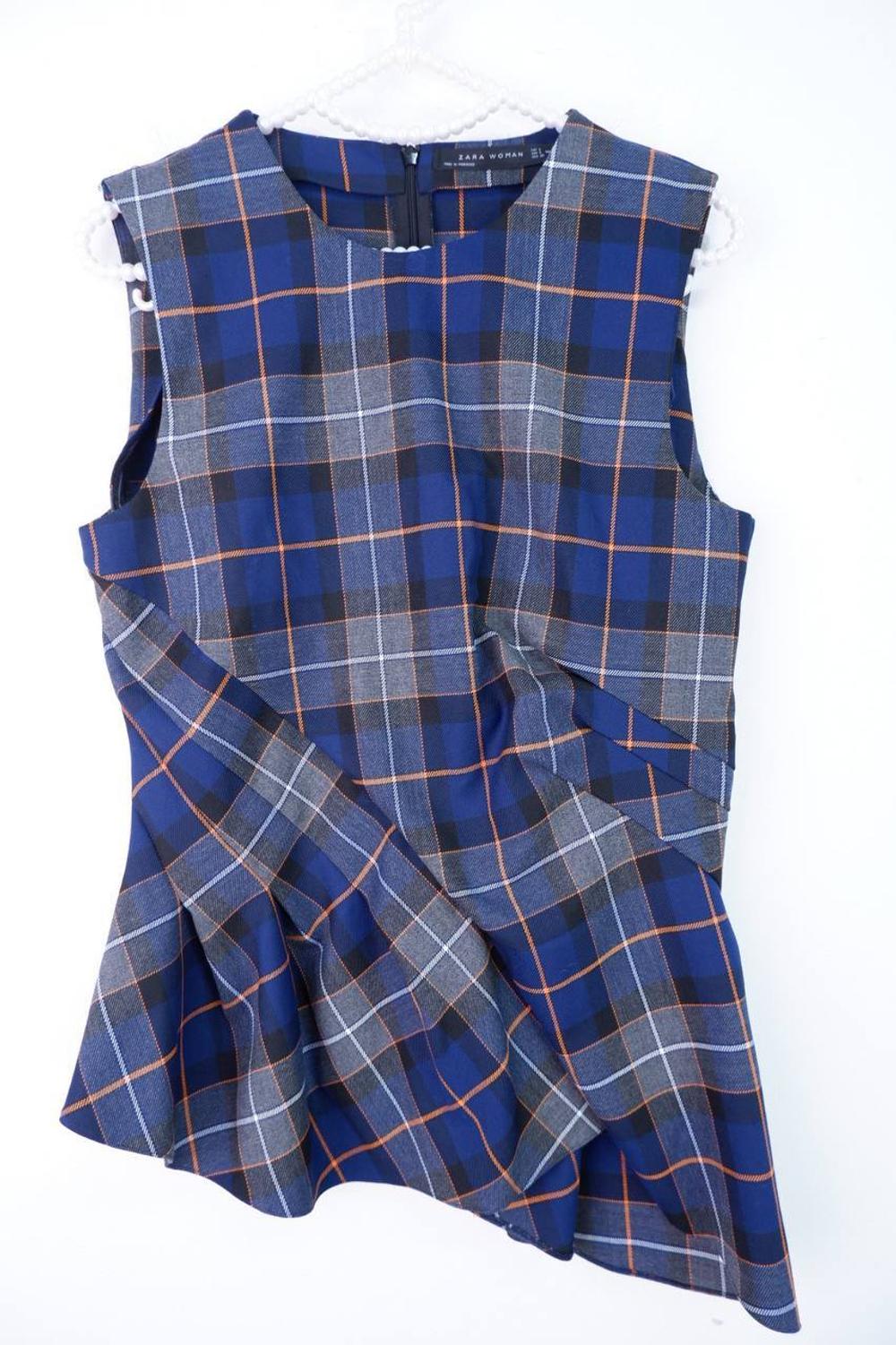 Топ Zara в клетку, маркировка S, на 44 размер