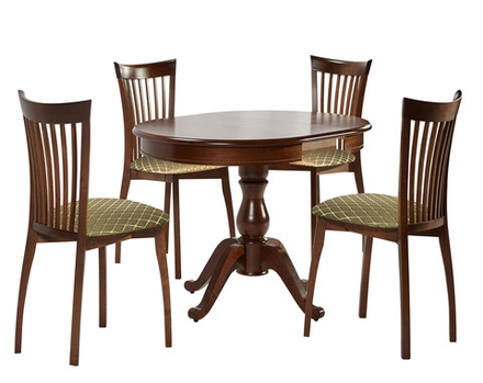 Обеденная группа Аврора Фабрицио темный орех (100129, 100291)