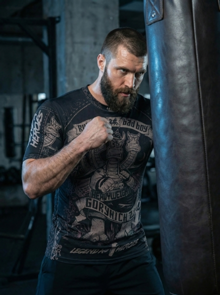 Рашгард с коротким рукавом LEGENDA Горыныч черный