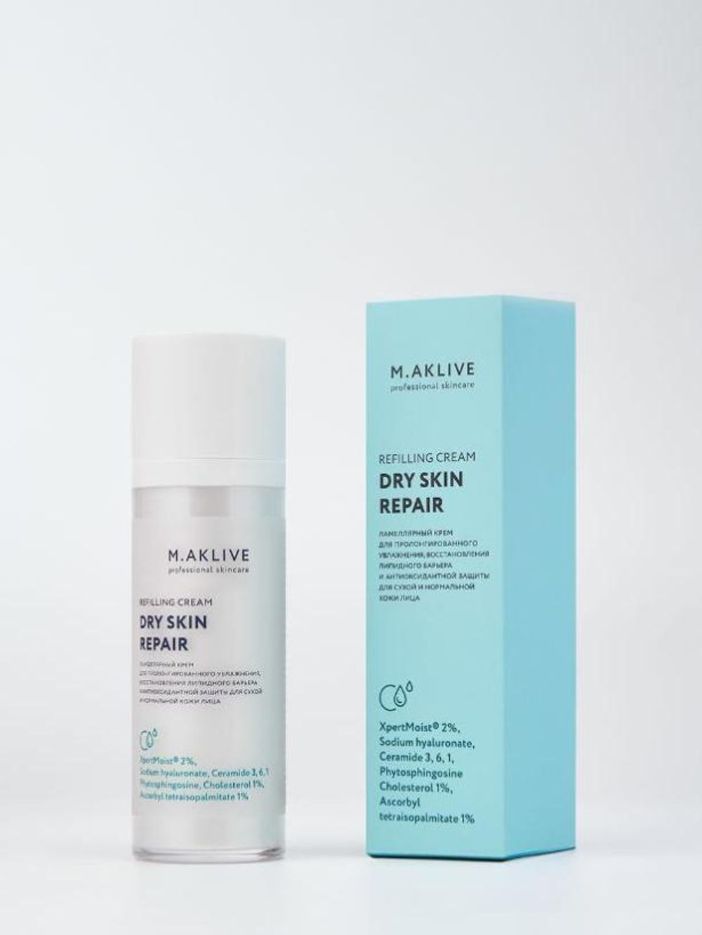 M.Aklive Легкий напитывающий крем "Восстановление кожи склонной к сухости"