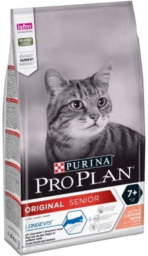 Pro Plan 1,5кг Adult 7+ корм для кошек старше 7 лет с лососем
