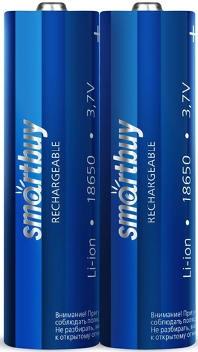 Аккумулятор Smartbuy 18650 2000 mAh (комплект 2 шт)