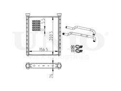 Радиатор отопителя UNIO RAD-20008