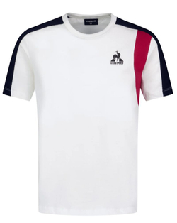 Детская теннисная футболка Le Coq Sportif Tricolor - white light