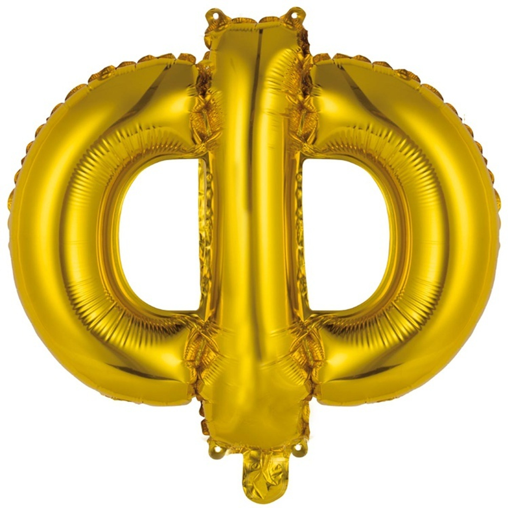 Фольгированная фигура, Буква Ф 35 см Gold