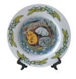 Тарелка декоративная «Котики в гнезде»