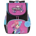 Ранец GRIZZLY анатомическая спинка, с мешком для обуви, для девочек, LIKE, 33х25х13 см, RAm-484-6/1