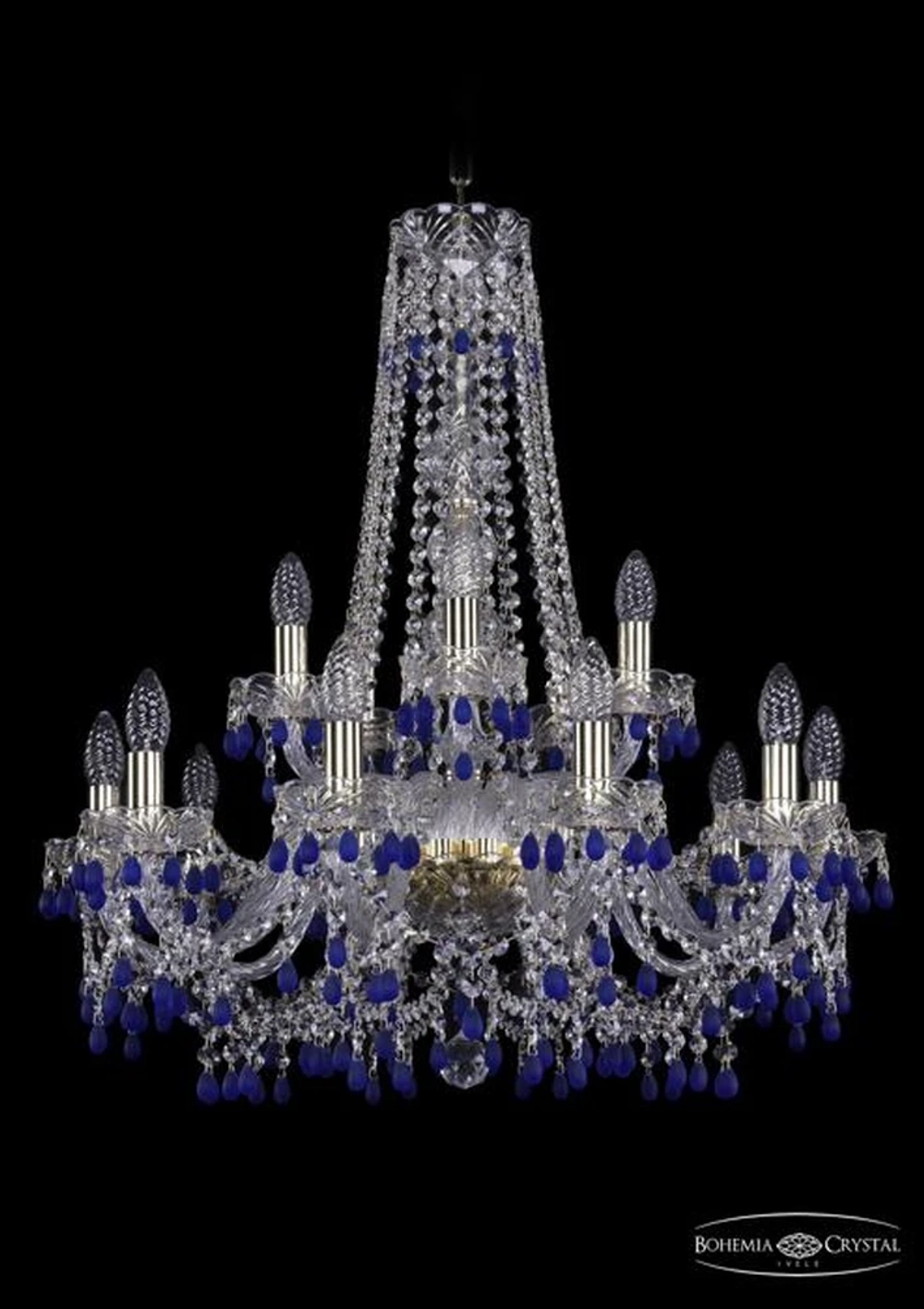 Подвесная люстра Bohemia Ivele 1410/10+5/240/h-75/G/V3001