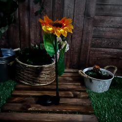 USL-S-814-PT700 SUNFLOWER Садовый светильник на солнечной батарее Подсолнух. 8 светодиодов. Теплый белый свет. 1xАА Ni-Mh аккумулятор в-к. IP44. TM Uniel