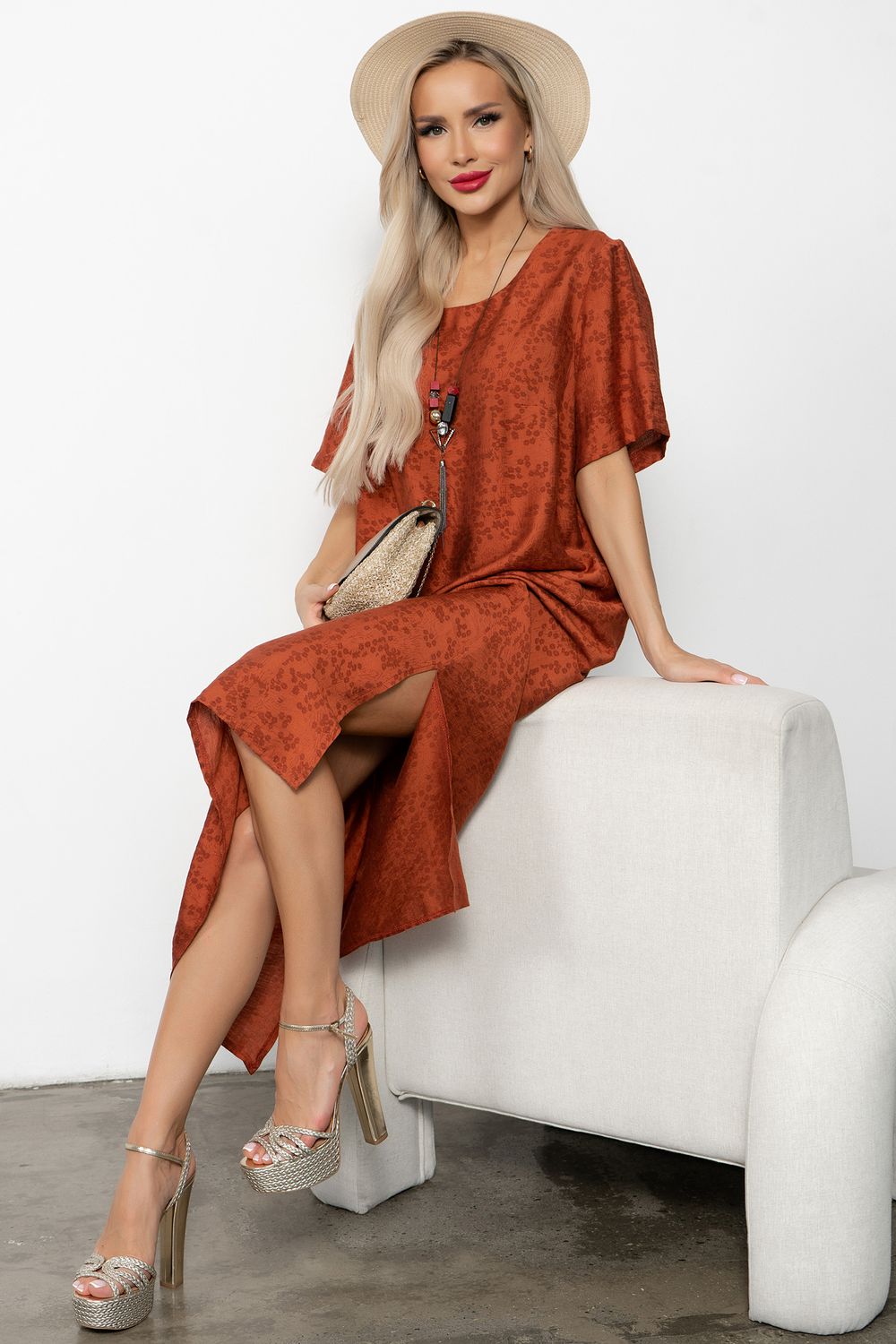 Платье Элиза (терракот) Р11-1219 Nikol