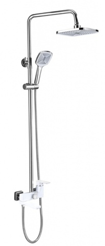 12063-F  Душевой релинг (БЕЛЫЙ)  GANZER  (4/1шт)