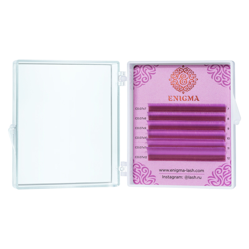 Ресницы цветные Enigma Lavender MIX 6 линий