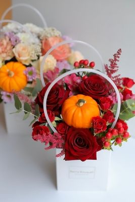 Осенний букет с тыквой